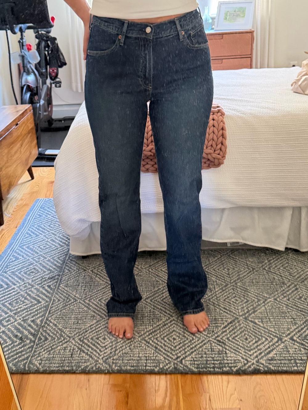 Classic Gap 90s loose Mid Rise Dark Wash Women’s Straight-Leg Jeans - 8T